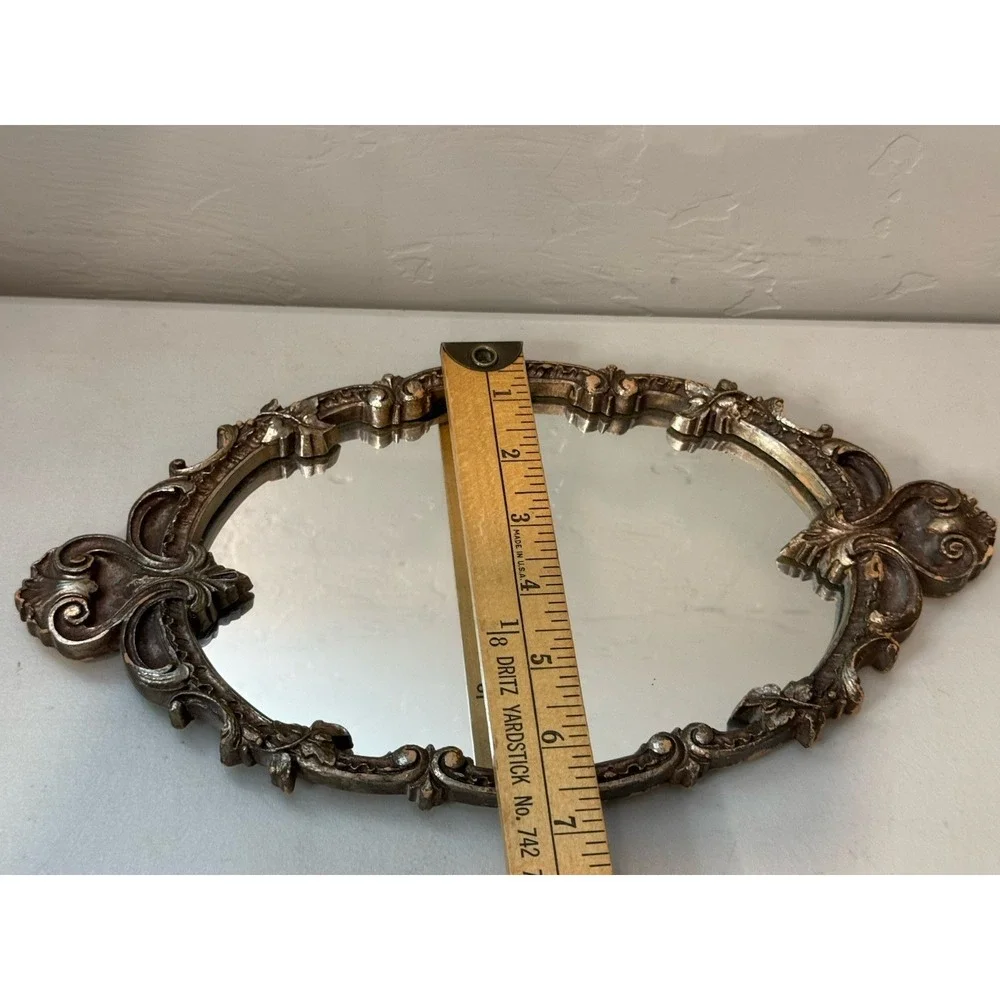 Vintage Ornate Gold Wall Mirror Durwood Wall mount Decor